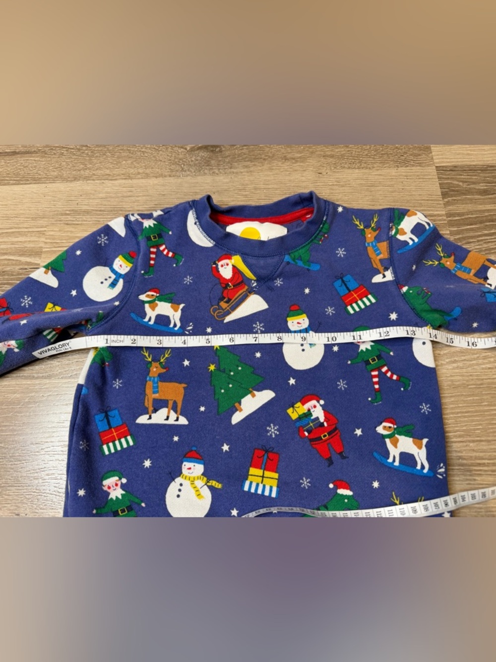 Mini Boden Holiday Sweatshirt 5–6Y Santa Snowman Reindeer Christmas Top Unisex - Picture 5 of 7